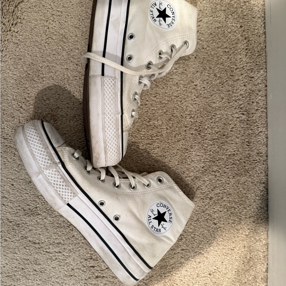 Converse Kids High-Top Sneakers - Classic White Size 5